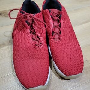 Jordan Red Woven Sneakers